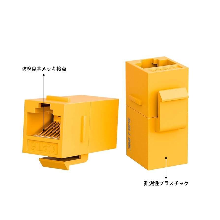 Amazon.co.jp: Iwillink RJ45 Cat6 キーストーンカプラー LAN